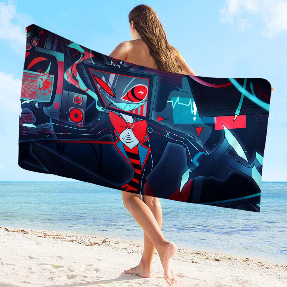 Cartoon H-Hazbin-Hoteles Towel Microfiber Beach Towel Absorbent Quick dry Soft Yoga Swimming Resort Mountain Climbing Towel