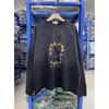 Vintage Washed Cotton Hoodie Mens Loose Fit Streetwear Graphic Print Round Neck Sweatshirt Fall