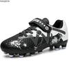28-38 Children Football Shoes Youth Long Spike Firm Velcro Football Shoes Training Kids Football Boots