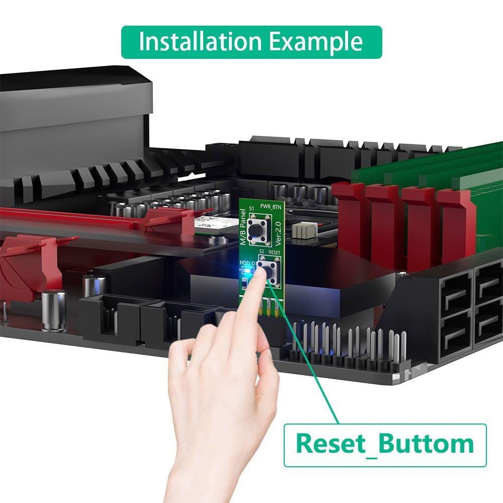 9Pin Motherboard Tester PC Assembly Case Switch Practical Power Starter Board  Desktop Computers