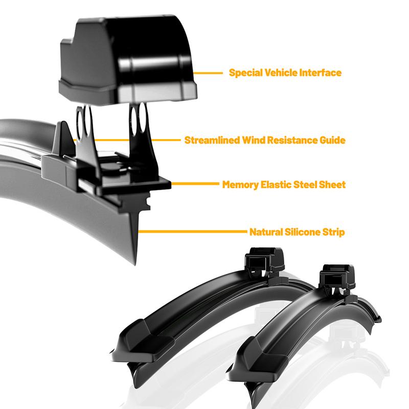 For Mazda CX-9 TB 2007-2015 1set Front & Rear Windshield Wiper Blades Windscreen Wipers 2008 2009 2010 2011 2012 Accessories