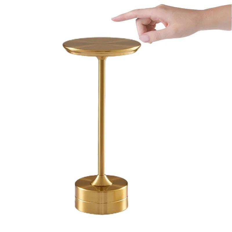 Светодиодная настольная лампа из алюминия и хрусталя для ресторана, бара, настольная лампа с затемнением, атмосфера, 5200 мАч, USB-зарядка, сенсорный выключатель, украшение для спальни