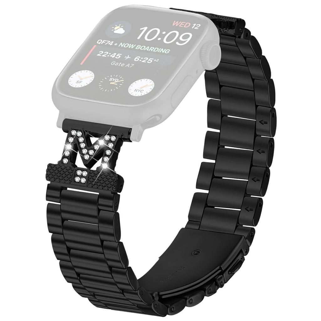 Ремешок для Apple Watch Series 10 Ultra 9 8 7 SE 6 5 4 3 2 1 46 мм 49 мм 45 мм 44 мм 42 мм из нержавеющей стали M-типа