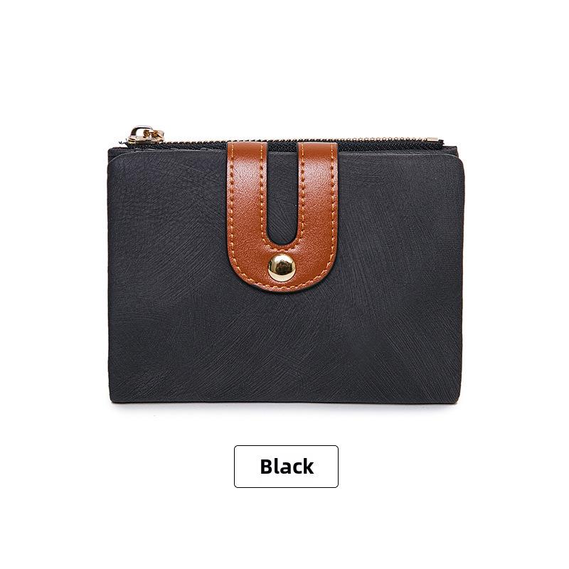 Корейский женский короткий кошелек Xiangyin Leather 2024 года — простой, модный, складной дизайн для студентов