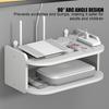 Wifi Hanging Shelf Router Power Strip Multi Outlet TV Set Top Box Cable Hidden Floating Rack Wall Mount Holder Storage Organizer