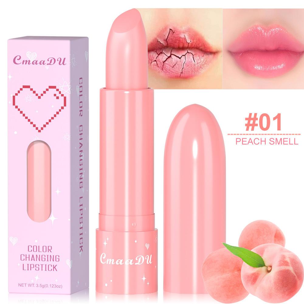 6Color Waterproof Fruit Color Tinted Shine Changing Moisturizing Nourishing Glow Play Lip Balm Lipstick Colour Care