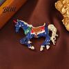 Horse Theme Accessory 1/3Pcs Brooch Pin Vintage Enamel Design Simple