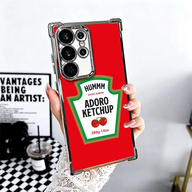 Чехол для телефона с рисунком ягненка Heinz Tomato Ketchup, мягкий, для Samsung Galaxy S26 Ultra S25 Edge S24 FE S23 Plus S22 S21 + S20, с покрытием, противоударный