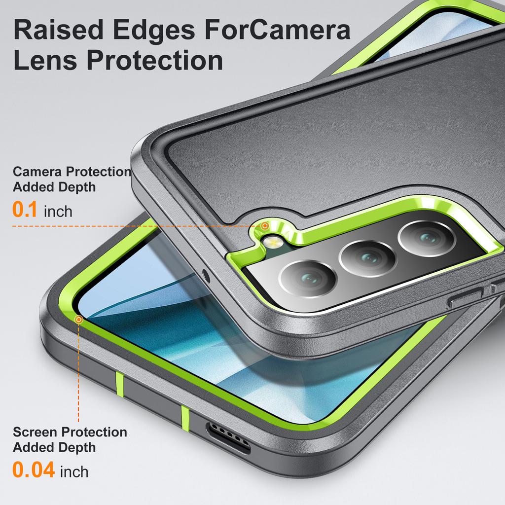 3-в-1 для Samsung Galaxy S22 S23 S24 S25 FE S26 Ultra A17 A16 A15 A56 A36 A26 A54 A14 A53 A13 A06 Ударопрочный чехол повышенной прочности