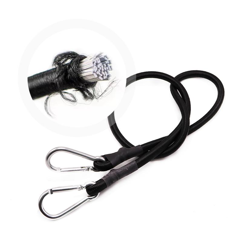 100cm 10mm Diameter Elastic Rope Bungee Cords Rubber Strong Shock Bungee Cord Tie Down with Carabiner Hook