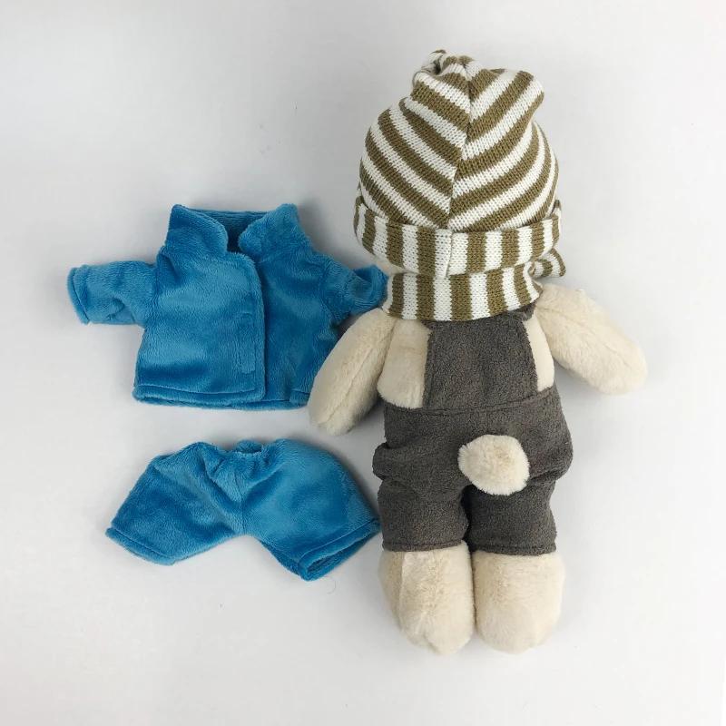 32cm Stuffed High Quality Classic Teddy Bear Plush Toys Cute Bear with Overalls and Pajamas  Dolls Lovely Gift for Girls