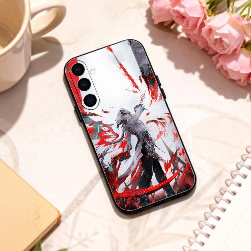 A-Arlecchino G-Genshin Impact phone Case For Samsung Galaxy A73,A72,A71,A70,A53,A52,A51,Others Soft Black Shell