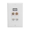 Audio Video Wall Socket Multimedia Port Flexible Compressive Prevent Fading Ethernet Coax Wall Plate