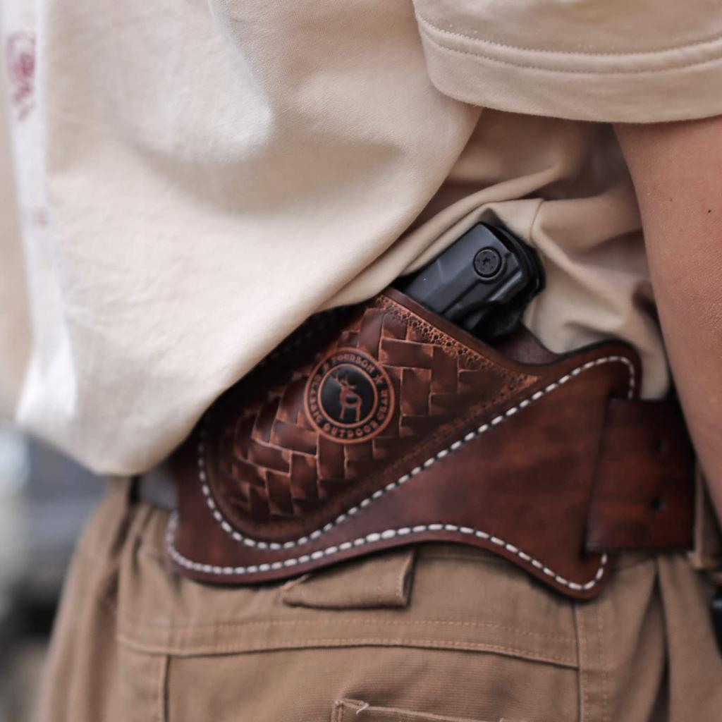 Tourbon Knife Sheath Leather Multifunctional Pliers Holder Camping Fishing Survival Game