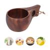 Wood Grain Wooden Camping Cup Hand Made Wood Mug Camping Use Wood Camp Mug  Hot Drinking