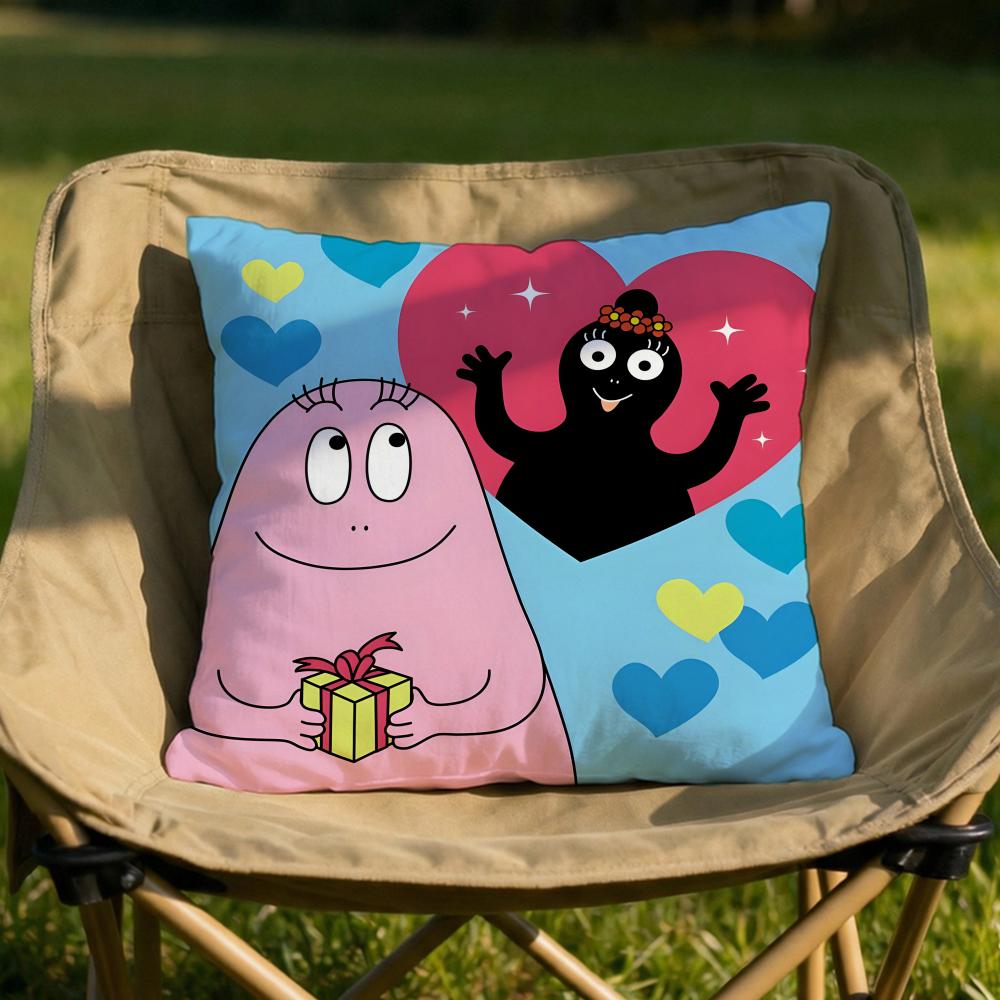 Cartoon BBarbapapa Cushion Cover Soft Reversible Durable Pillow Cover MultiScene Use for Home Car Daily Comfort