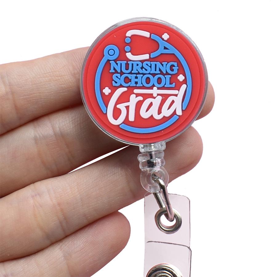 Милый выдвижной значок медсестры для скорой помощи, клипса на катушке, мультфильм, медицина, доктор, студенты, IC, держатель для бейджа для удостоверения личности