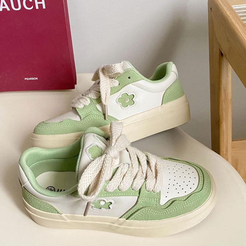 Niche Original Matcha Green Women's Small White Shoes Ins Style Trendy Casual Students Hundred Take Board Shoes Breathable Waterproof Sports Shoes