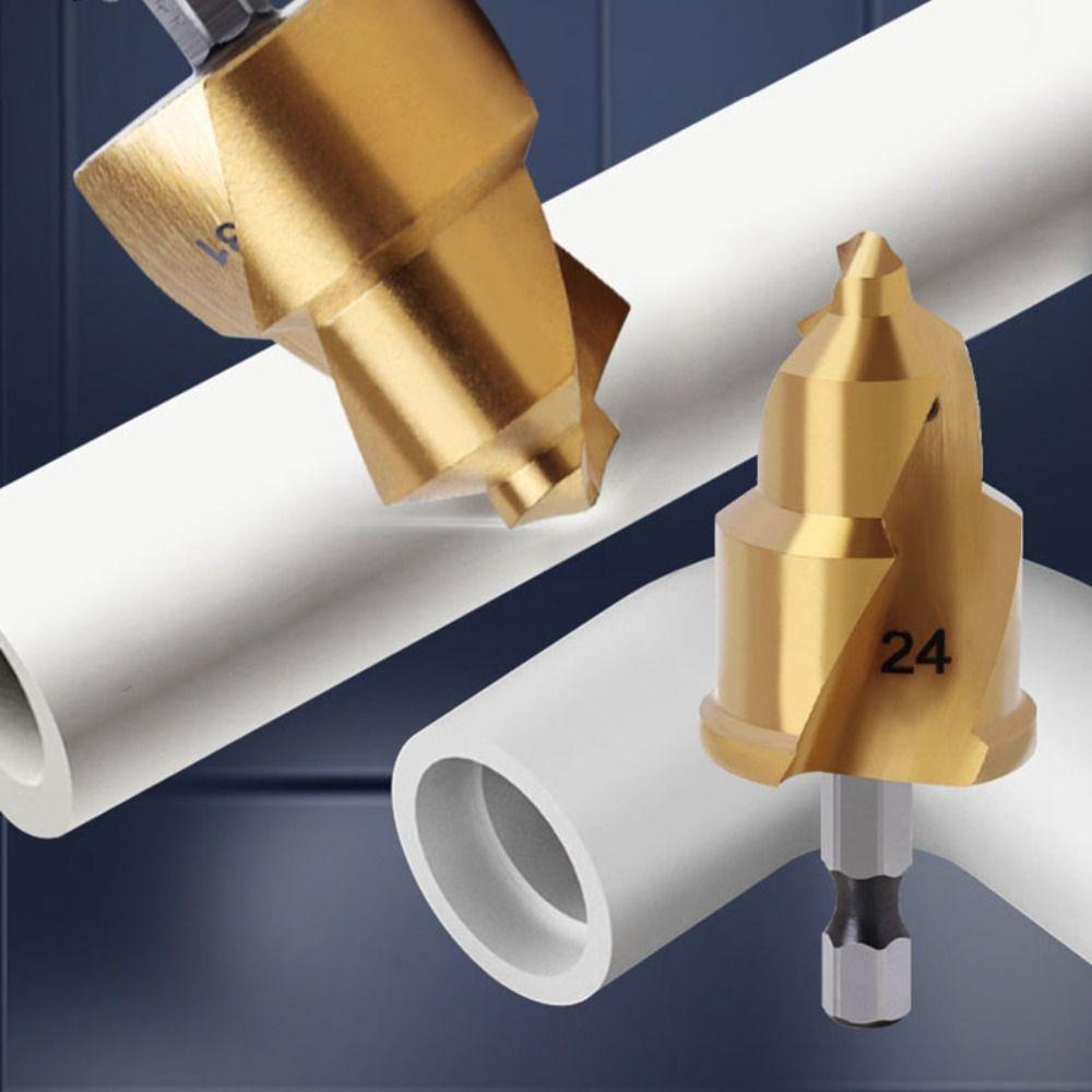 Подъемное сверло PPR с титановым покрытием 4:6 ⁄ 1-дюймовое ступенчатое сверло для ремонта водопроводных труб, набор расширителей