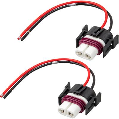 RED WOLF H8 H9 H11 880 881 2-контактный female разъем с керамическим цоколем, универсальная посадка для Toyota GMC Chevy Honda Jeep Ford Subaru Dodge, фара, противотуманная фара