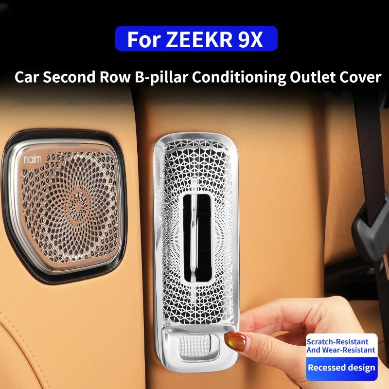 For ZEEKR 9X Car Second Row B-pillar Conditioning Outlet Cover Rear Row Air Outlet Dust Protection Cover Decorative Accessories