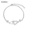 Линдон циркон браслет ювелирные изделия геометрические бусины браслеты-цепочки модный тонкий свадебный подарок для подруги женщин