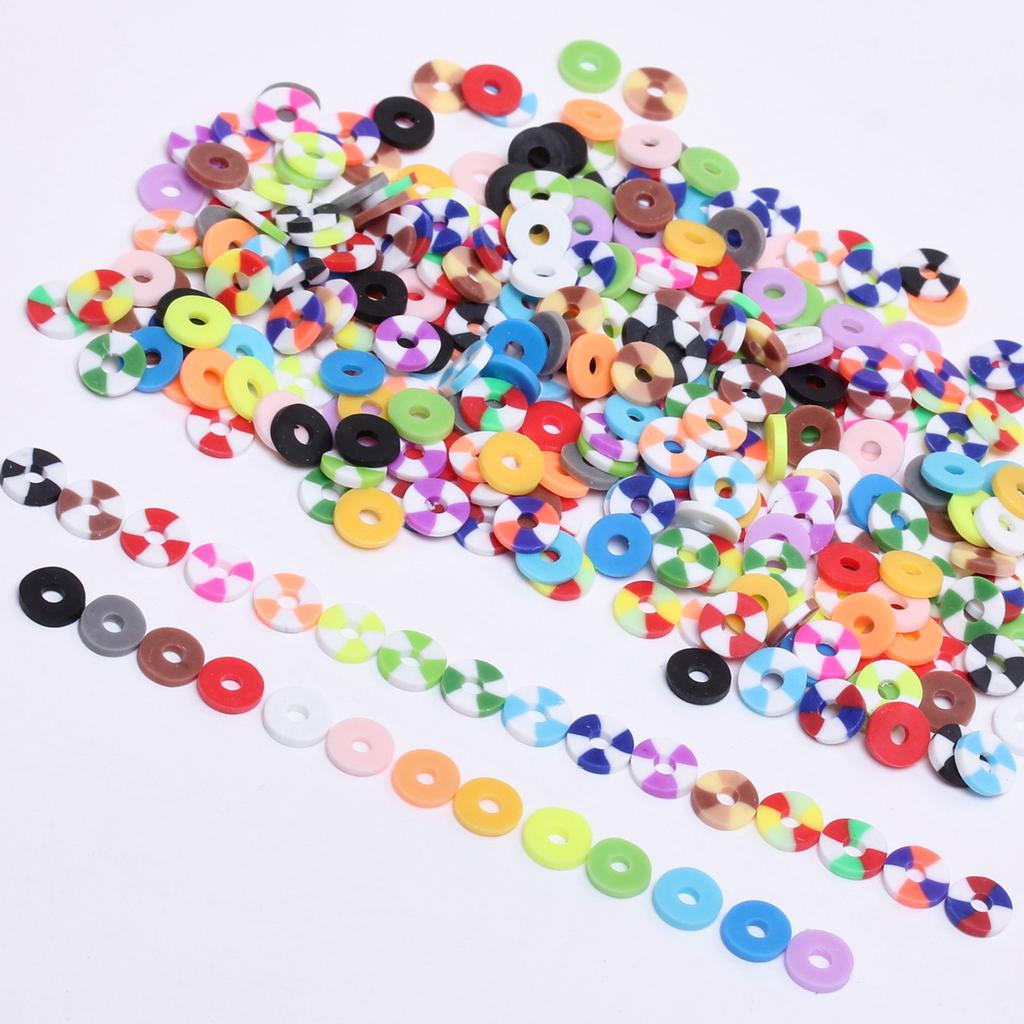 Плоские ювелирные изделия, аксессуары, материалы для самостоятельного изготовления, однотонное ожерелье, подходящие по цвету круглые свободные бусины, браслет ручной работы, брелки, 6 мм, прокладки, аксессуары