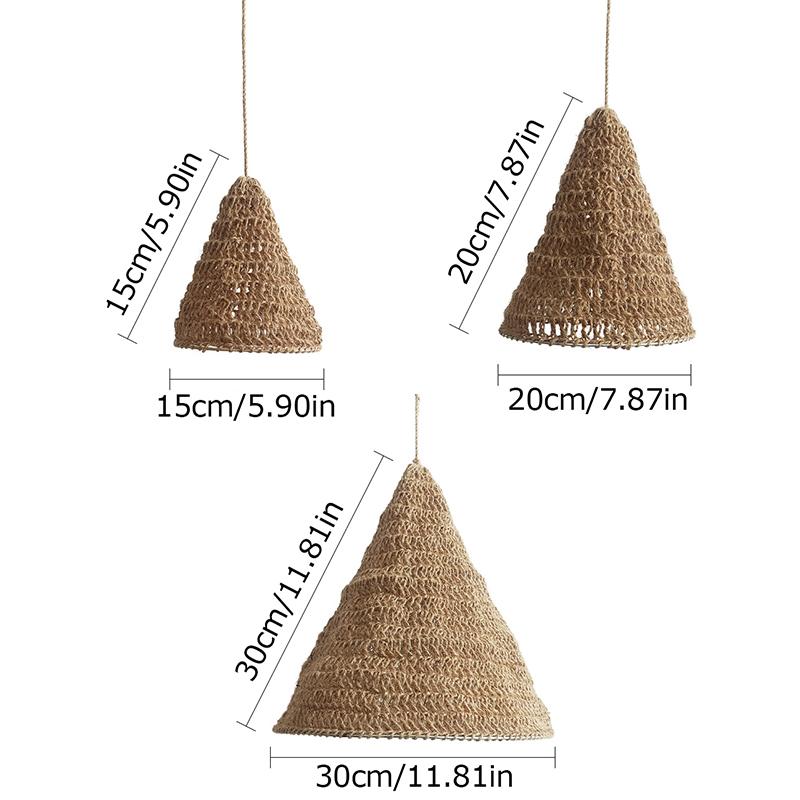 1шт подвесной декоративный абажур деревенский веревочный абажур в богемном стиле декоративный абажур подвесной светильник гостиная 3 размера