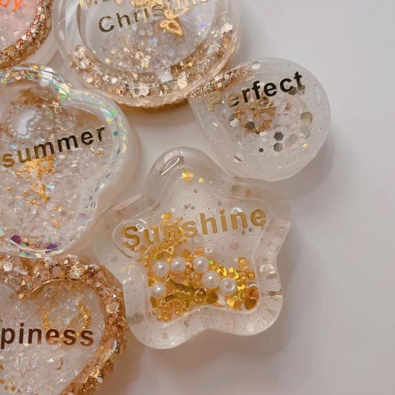 Scrapbooking Stickers Decorative Alphabet Stickers Small Adhesive Letters Adorable Alphabet Decals for Epoxy Decoration