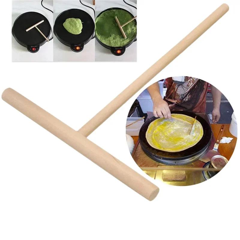 Pancake Batter Spreader Stick HILIFE Pancake Tool Home Kitchen Tools Chinese Specialty Crepe Maker Wooden