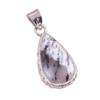 Natural Dendrite Opal Gemstone 925 Solid Sterling Silver Gift Pendant 1.5" P2N18