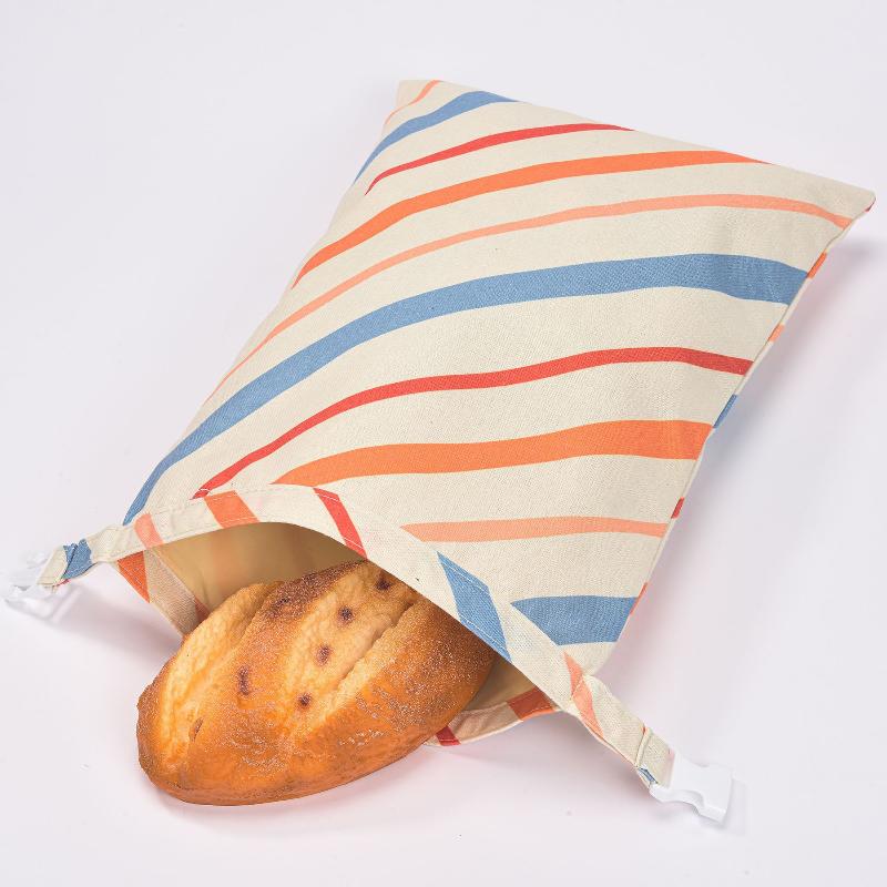 Portable Food Grade Cotton Bread Bags Reusable Homemade Loaf Bag Kitchen Storage Bread Large Washable Storage Bag Food Organizer