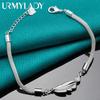 925 Sterling Silver Fish Chain Bracelet For Women Wedding Engagement Party Fashion Jewelry