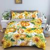 Bedding Set Evil Maple Leaf Pumpkin Theme Print Quilt Cover and Pillowcase 2/3 Pieces EU/US/AU/UK Single Double Bed Home Decoration