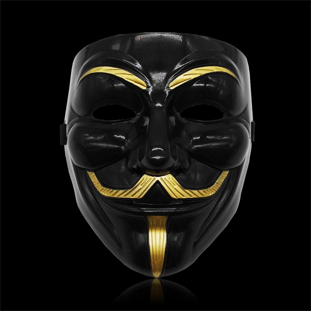 1pc Halloween Face Mask Black White V For Vendetta Hackers Cos Mask Halloween Cosplay Party Diy Masks Anime Anonymous Headwear