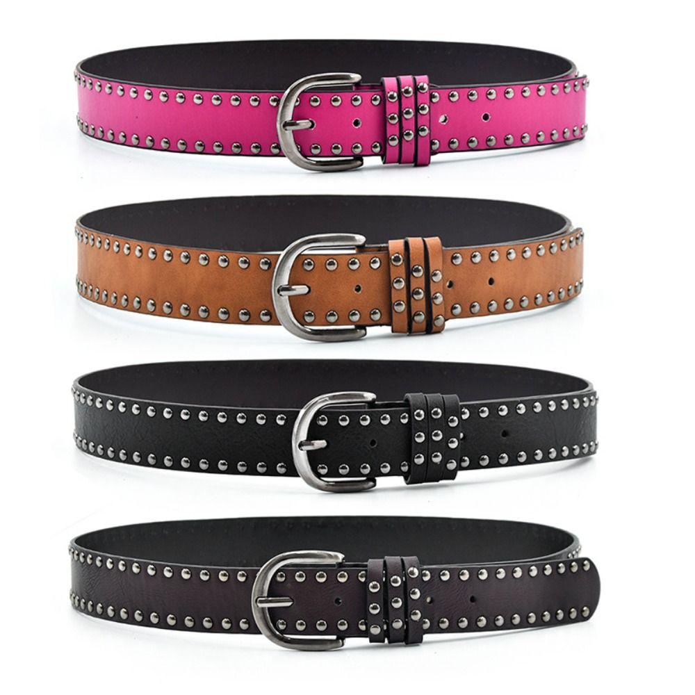 Zinc Zinc Alloy Pin Buckle Waist Belts Wide Waist Bands for Women Punk Waist Belt for Women Women