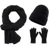 Siggi Men's Pure Wool Winter Hat, Scarf & Gloves 3-Piece Gift Set