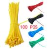 100 ШТ. 3 мм*150 мм Самозатягивающиеся Нейлоновые Стяжки для Кабеля Органайзер Крепеж для Кабеля Белые Черные Желтые Зеленые Стяжки