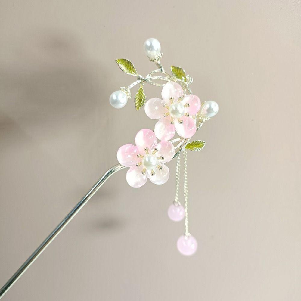 Headwear Pearl Flower Ancient Style Hairpin Metal Hairpin Chinese Style Headwear Hanfu Hair Sticks