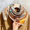 Spring Mulberry Silk Printing New Return To Nature Silk Square Scarf Women's High-grade Plain Crepe Satin Silk Gift