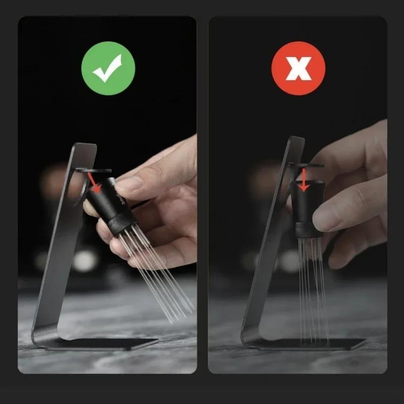 Игла для кофейного порошка с магнитной присоской и подставкой для хранения, игла для смешивания кофейного порошка из алюминиевого сплава, инструмент бариста