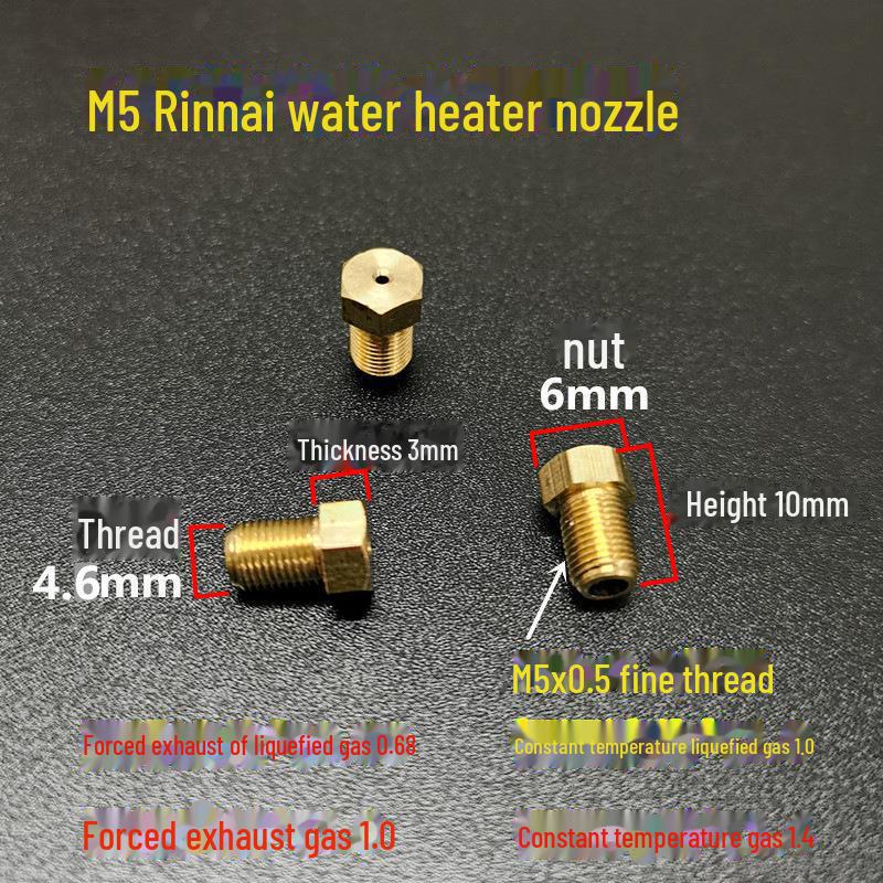 Nozzle Brass Conversion Kit for Gas Water Heater and Stove Accessories