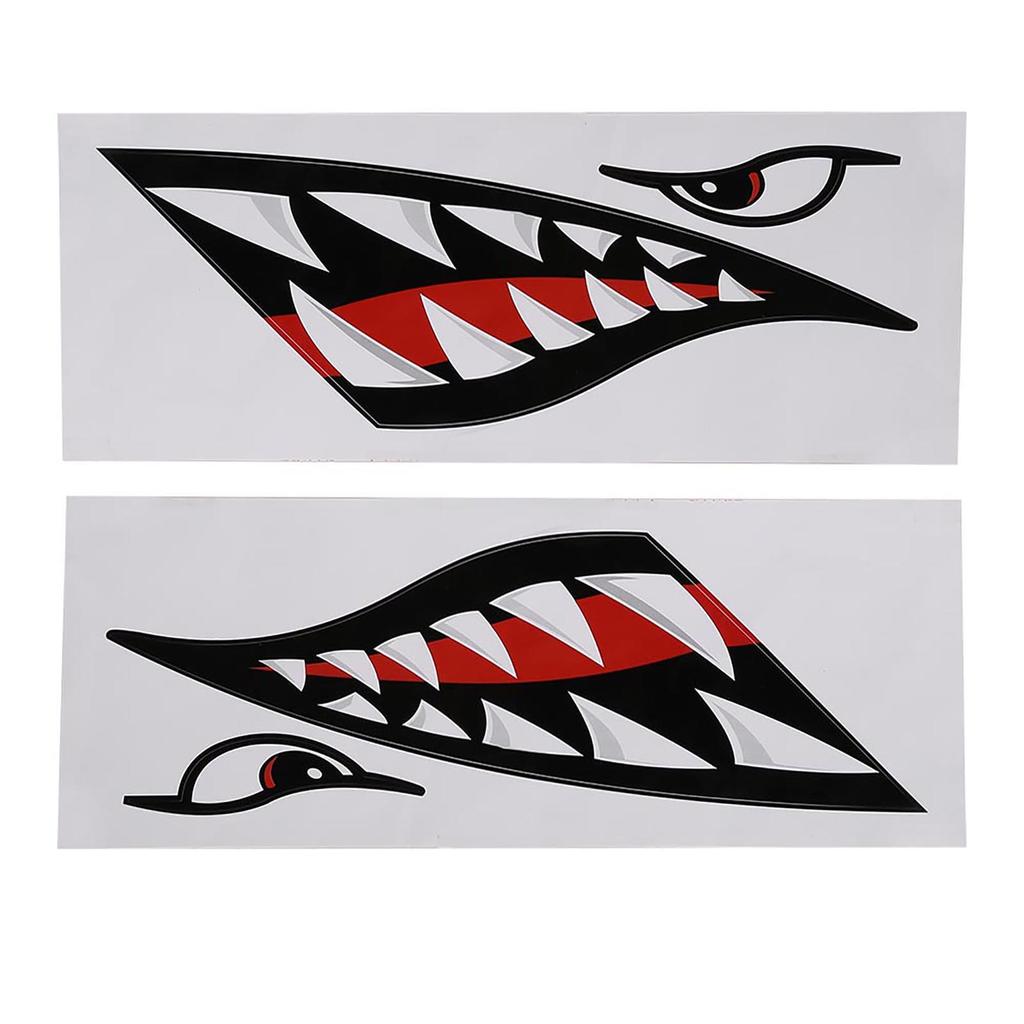 2 шт. Водонепроницаемая DIY Смешная наклейка-декаль с пастью акульих зубов для автомобиля, каяка, лодки, грузовика, украшение