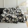 Polar Fleece Plush Sofa Cover Cloth Thickness Anti Slip Sofa Towel Geometric Print Couch Seat Cushion Mat Full Coverage Blanket