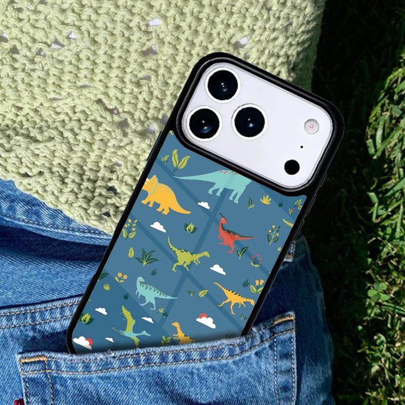 Cute Dinosaur Baby Phone Case Cover for IPhone 11 12 13 14 15 16e 17 Pro Max Coque for IPhone 17 Air