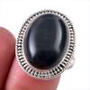 Натуральный камень Черная Звезда 925 Проба Серебро Ювелирное Кольцо Размер 9 A8Z61