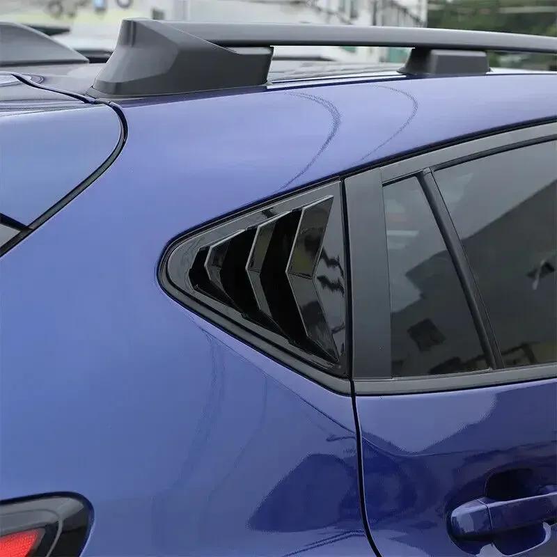 Для Subaru Crosstrek 2024 АБС-пластик Заднее окно Четверть Жалюзи Накладка Вентиляционное отверстие сбоку Отделка Автомобильные клейкие аксессуары