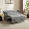 Modern 3-in-1 Sleeper Sofa 2-Seater, with 5-Way Adjustable Backrest, Pull-Out & Hidden Bed Function, Daybed, Chenille Fabric Couch with 2 Cushions
