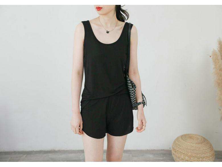 Plus Size Modal Cotton Double U-Neck Camisole for Women - Spring/Summer 2021