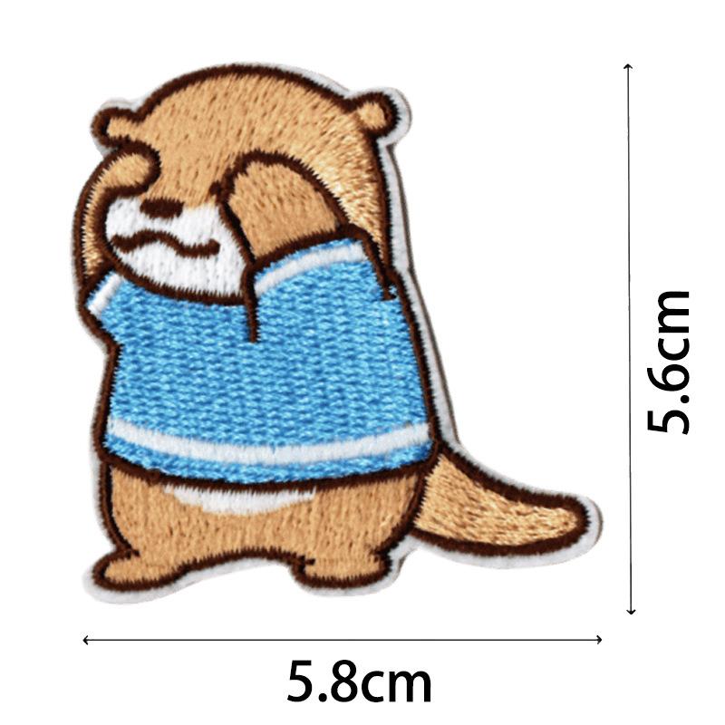 Embroidery Cloth Sticker Cartoon Animal Flower Embroidery Sticker Patch Hole Sticker Decorative Sticker Patch Patch Sticker